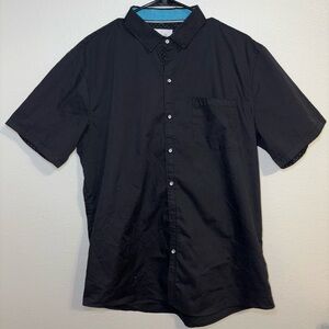 Black and blue button up shirt vintage